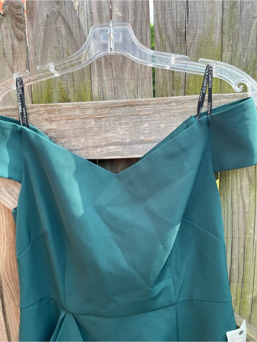 👗Vince Camuto Off-Shoulder Emerald Green Cocktail Dress - Picture 5 of 10